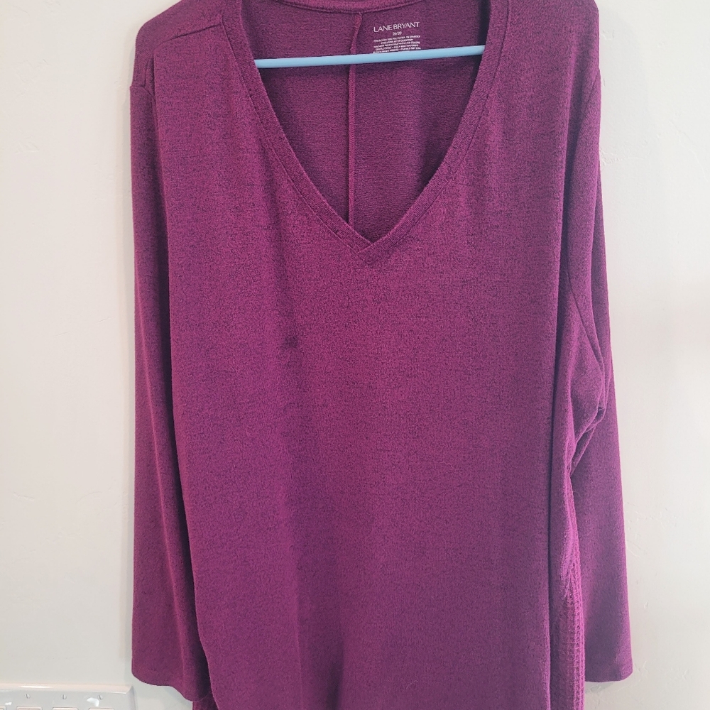 Lane Bryant vneck burgundy sweater
